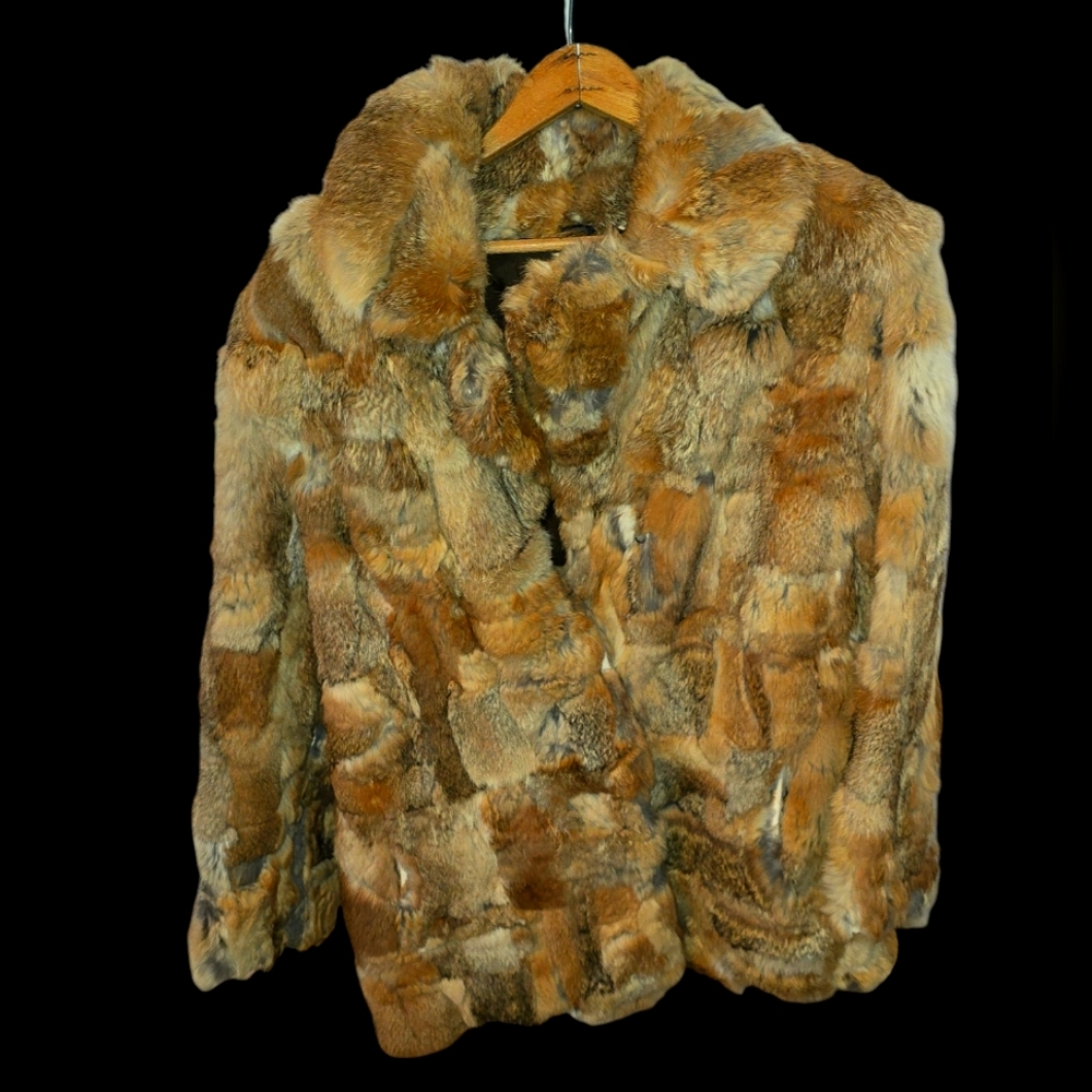 🐇 Rabbit Sections Authentic Fur Coat